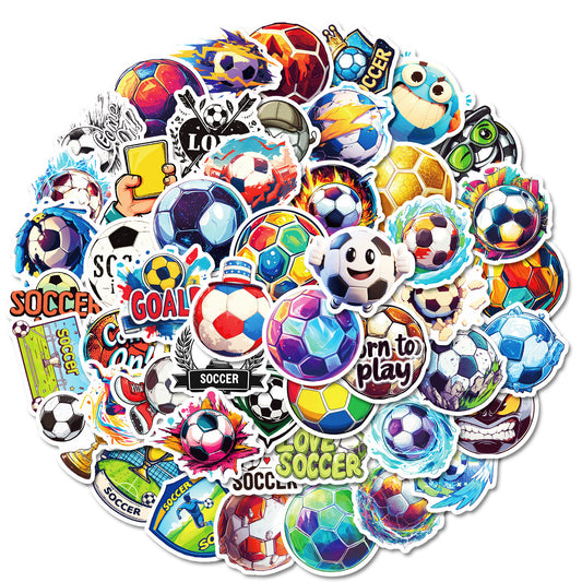 50PCS Football Stickers ⚽ Graffiti Sport Pack – Waterproof & Cool Kawaii Stickers
