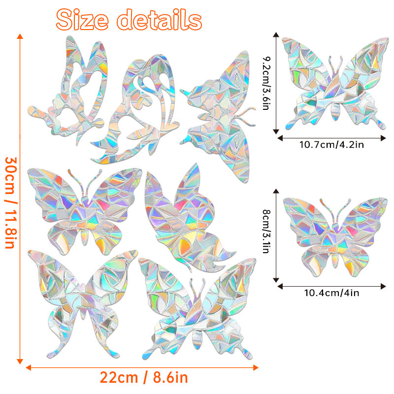 Halloween Stickers – Holographic Bat Suncatcher PVC Decals 🦇