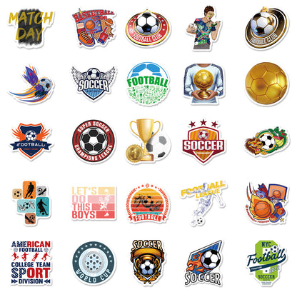 🏆 50Pcs Trophy Football Stickers – World Cup & European Cup Edition ⚽✨ Kawaii Stickers