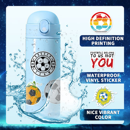 ⚽ 50PCS Football Stickers Pack – Cool Laptop, Water Bottle & Travel Decals 2025 Kawaii Stickers