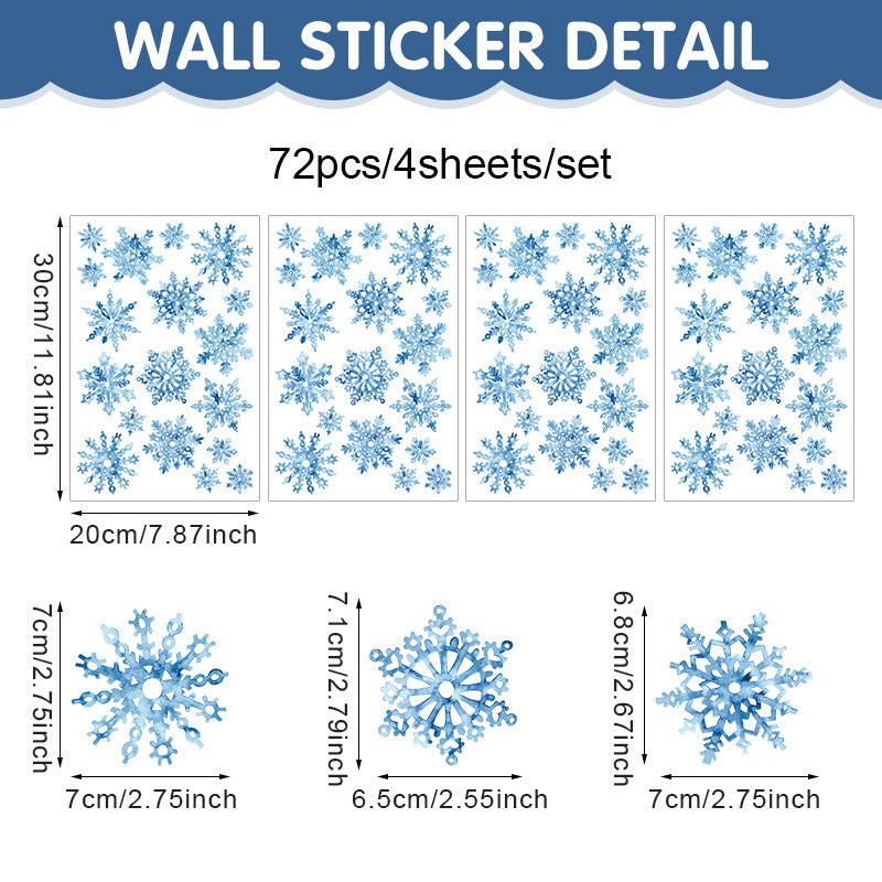 🎄 White Snowflake Window Stickers – Christmas Glass Decals for Festive Holiday Decor 🎄 B*4PCS as Shown in the Figure Kawaii Stickers