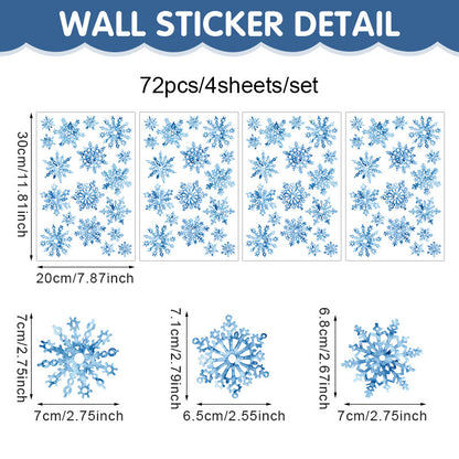 🎄 White Snowflake Window Stickers – Christmas Glass Decals for Festive Holiday Decor 🎄 B*4PCS as Shown in the Figure Kawaii Stickers