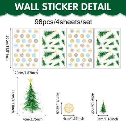 Christmas Tree Stickers for Window Decoration