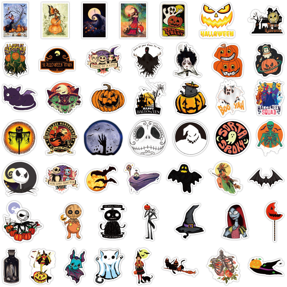 Halloween Stickers Pack 50pcs Ghost Horror Decals