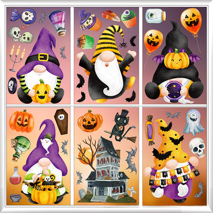 Spooktacular Halloween Window Stickers – Double-Sided Static Cling Décor for Glass Doors & Windows 👻🕷️ Kawaii Stickers