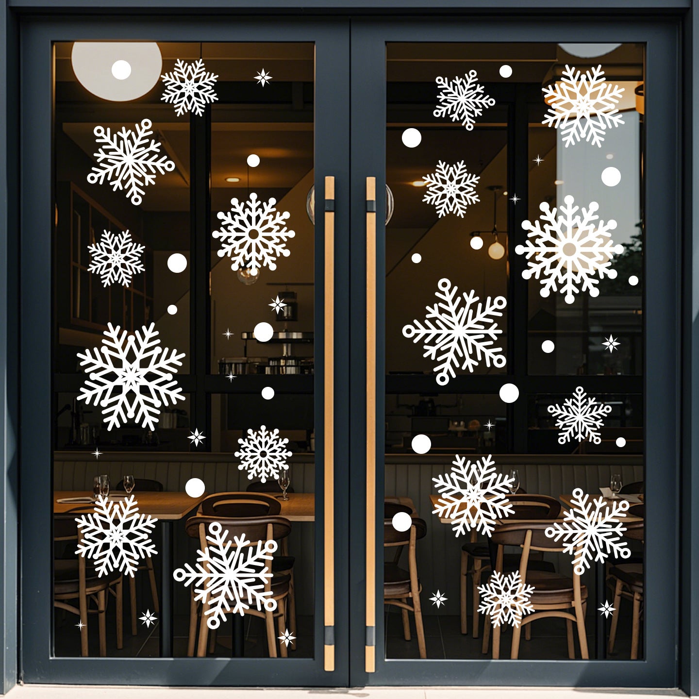 ❄️ Christmas Decoration Snowflake Window Stickers | Static Cling Glass Decals 🎄 Kawaii Stickers