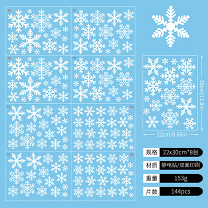 ❄️ Snowflake Window Stickers – Christmas Holiday Decorations for Windows, Shops & Homes 🎄 D 20*30*9 Kawaii Stickers