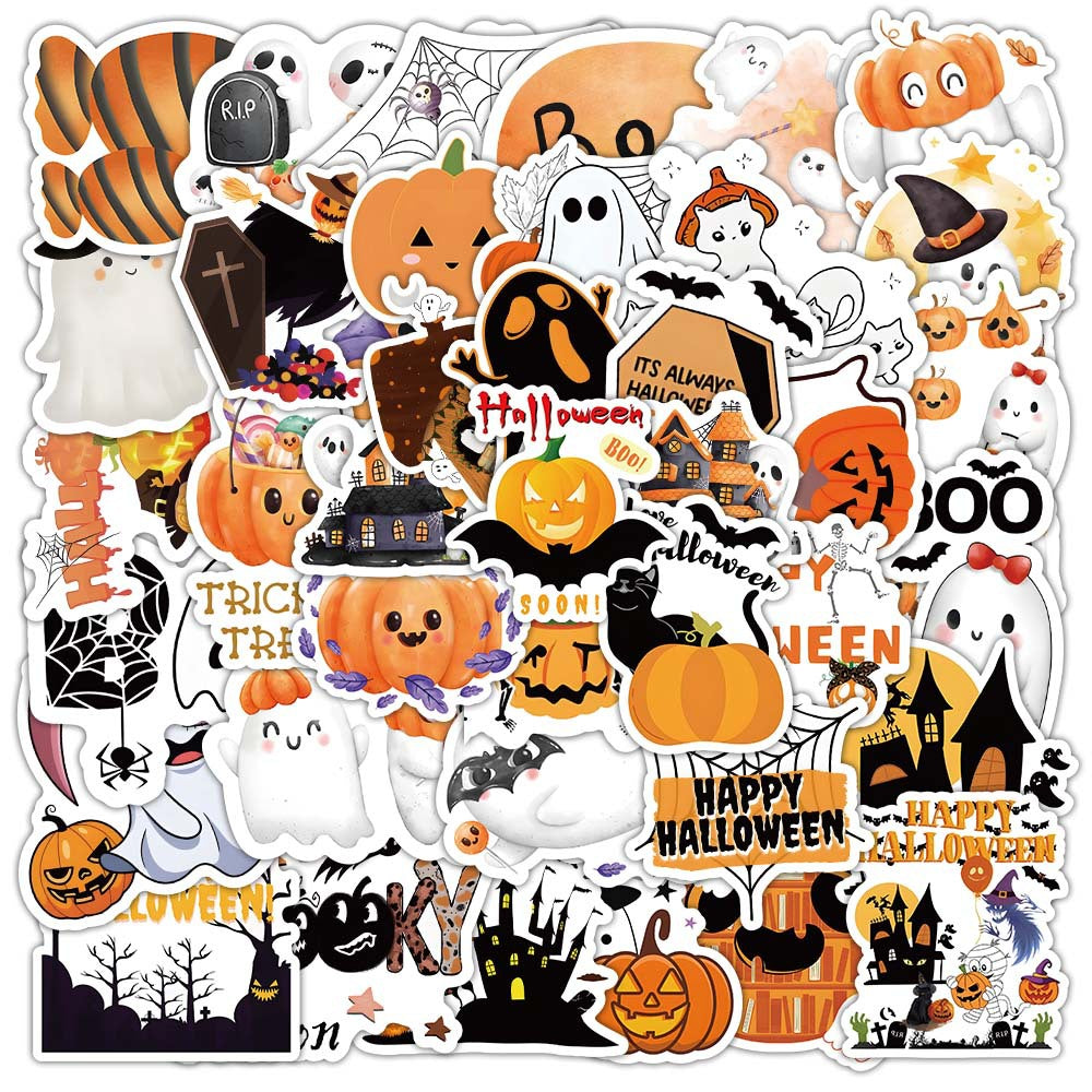 Halloween Stickers Pack 50pcs Ghost Horror Decals