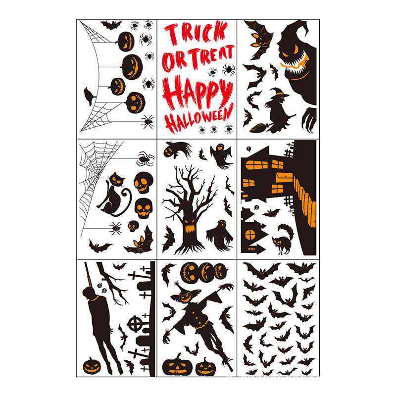 Spooktacular Halloween Window Stickers – Double-Sided Static Cling Décor for Glass Doors & Windows 👻🕷️ Kawaii Stickers