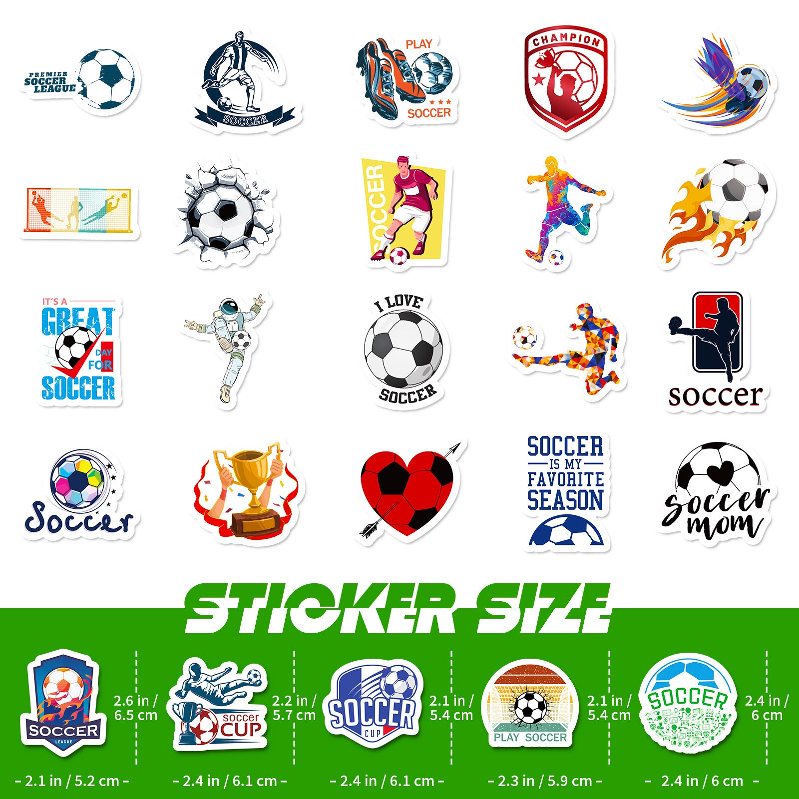 ⚽Football Stickers – 50PCS World Cup Stars Waterproof Laptop, Water Bottle & Phone Decals 2025 🎨✨ Kawaii Stickers