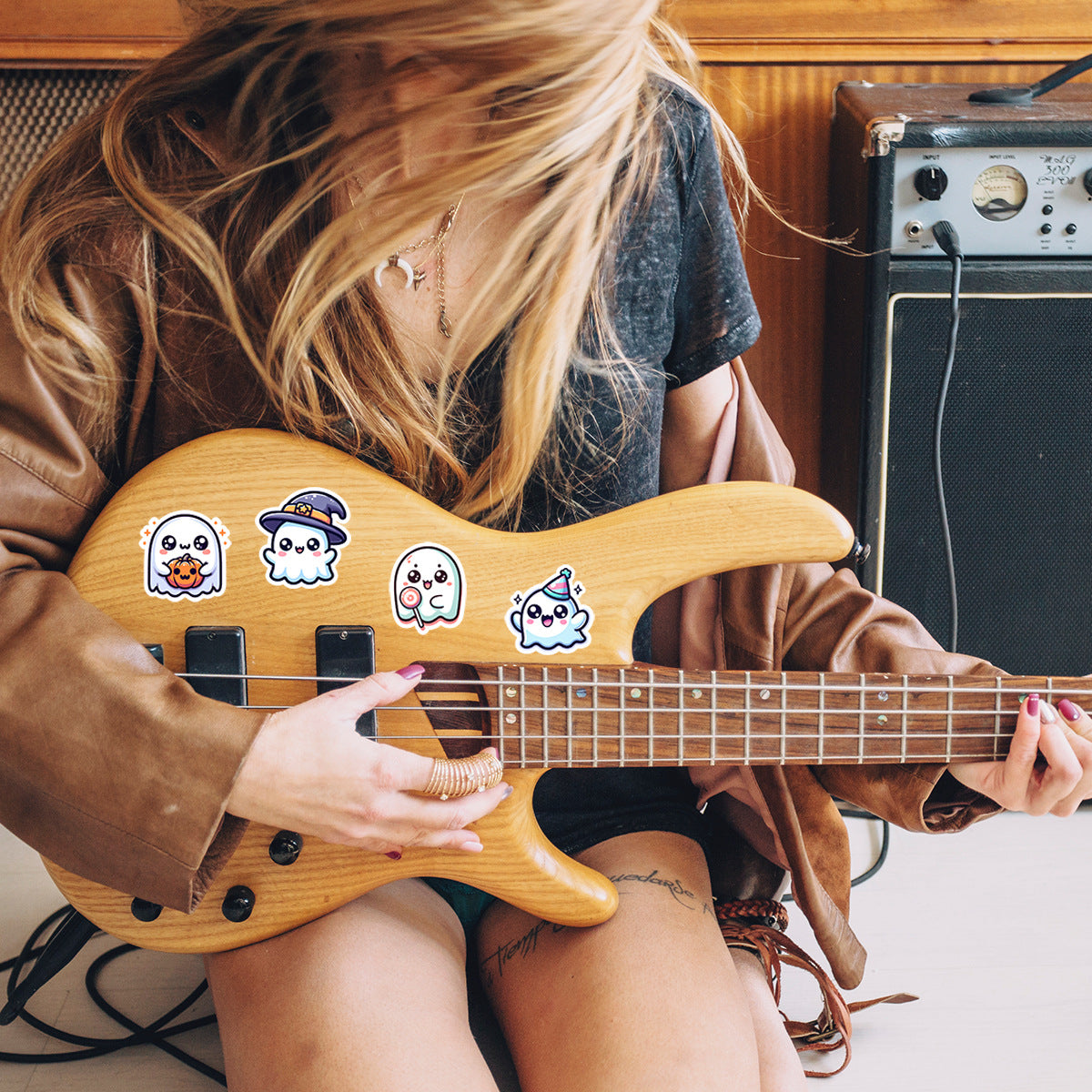 🎃 50pcs Cute Halloween Stickers Pack – Waterproof PVC Laptop Water Bottle Decorations Kawaii Stickers