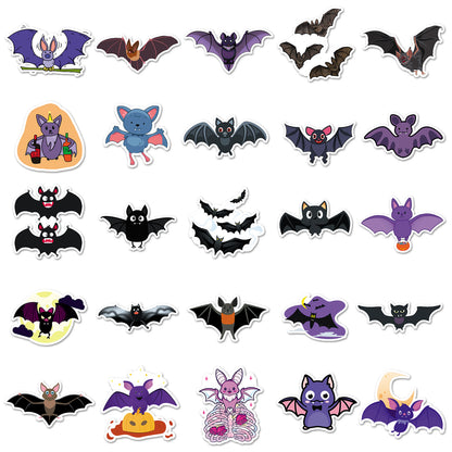 Halloween Stickers – 50pcs Cute Bat DIY Stickers