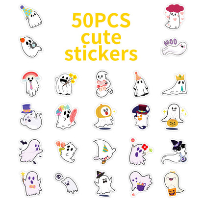 50pcs cute Halloween ghost graffiti stickers Kawaii Stickers