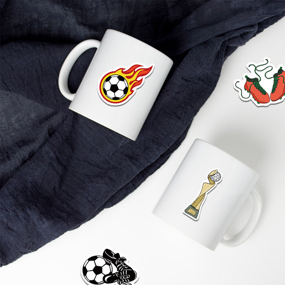 Football Stickers – 50Pcs Sport Designs – High-Definition Waterproof PVC – For Water Bottles, Laptops, Skateboards, Suitcases, Phones – Kawaii Stickers Kawaii Stickers