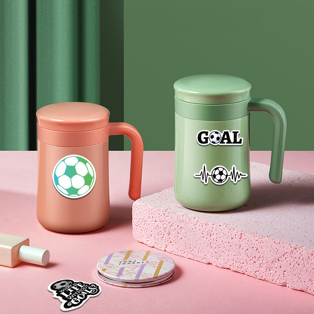 Football Stickers – 50Pcs Sport Designs – High-Definition Waterproof PVC – For Water Bottles, Laptops, Skateboards, Suitcases, Phones – Kawaii Stickers Kawaii Stickers