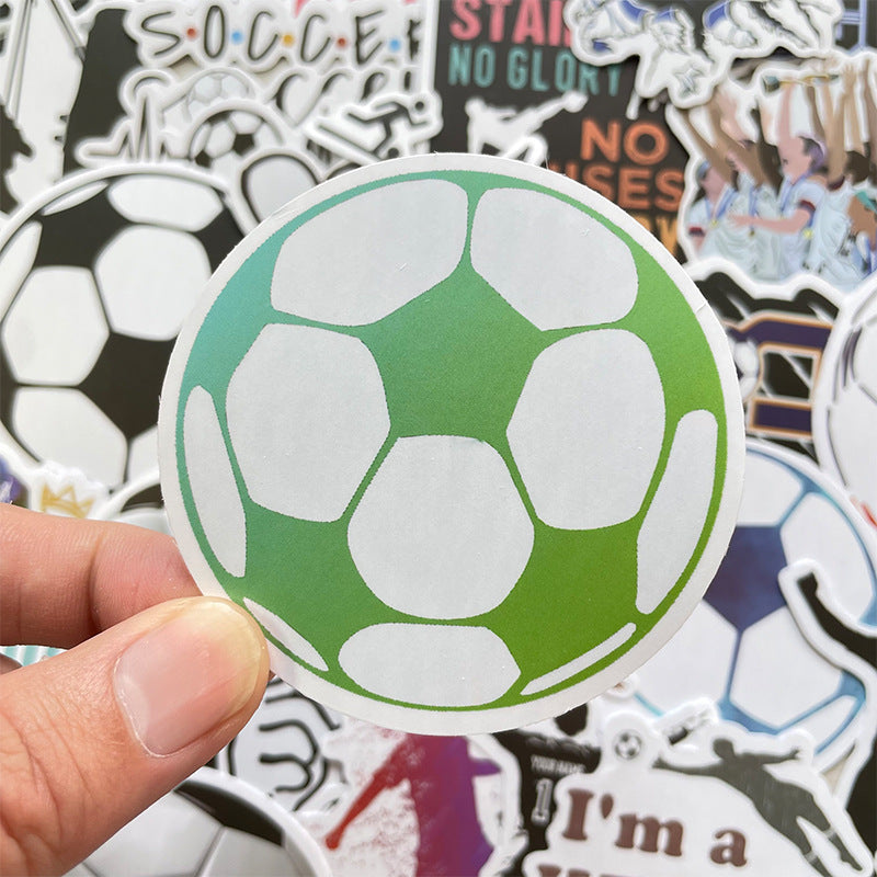 Football Stickers – 50PCS Cartoon Sports Graffiti – Waterproof PVC – Laptop, Water Bottle & Luggage Decor – Kawaii Stickers Kawaii Stickers