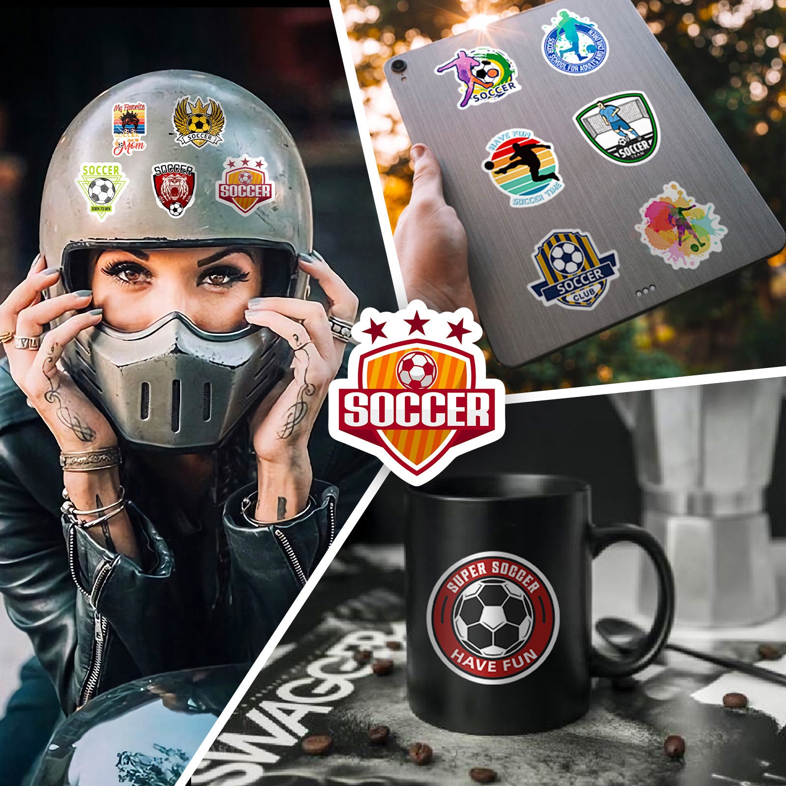 Football Stickers World Cup Series 50PCS – Premium Waterproof Decor🏆 Kawaii Stickers