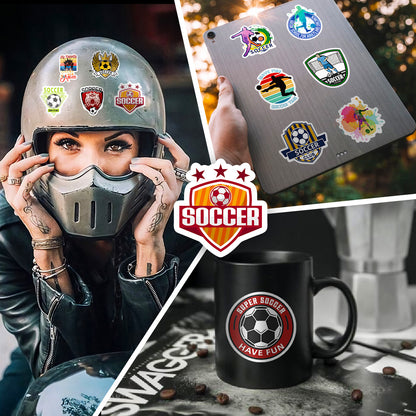 Football Stickers World Cup Series 50PCS – Premium Waterproof Decor🏆 Kawaii Stickers