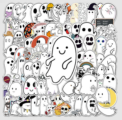 Halloween Stickers Adorable Ghost  for laptops skateboards  bottles