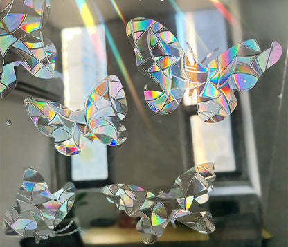 Halloween Stickers – Holographic Bat Suncatcher PVC Decals 🦇