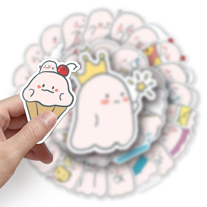 Halloween Stickers  Cute Ghost Graffiti Halloween Sticker (50pcs)