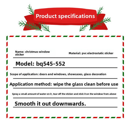 🎄 Christmas Stickers – Holiday Decorations with Christmas Tree, Snowman & Snowflake Window Clings 🎅 Kawaii Stickers