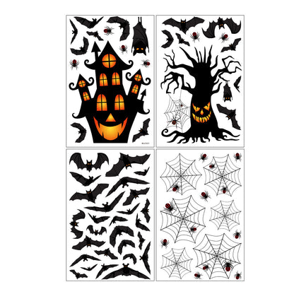 🎃 Halloween Window Stickers – Ghost & Turkey Static Clings for Party Decor 👻🦃 Kawaii Stickers