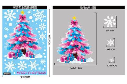 🎄 Christmas Stickers – Holiday Decorations with Christmas Tree, Snowman & Snowflake Window Clings 🎅 Kawaii Stickers