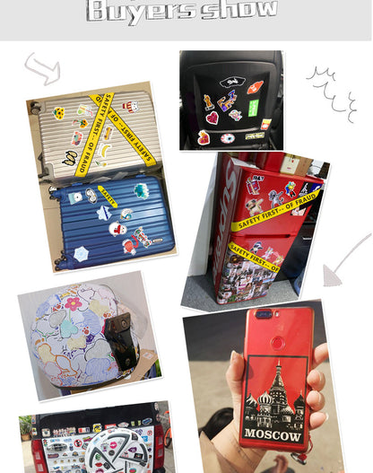 Halloween Stickers – 50pcs Colorful Skull Halloween Stickers Set 💀