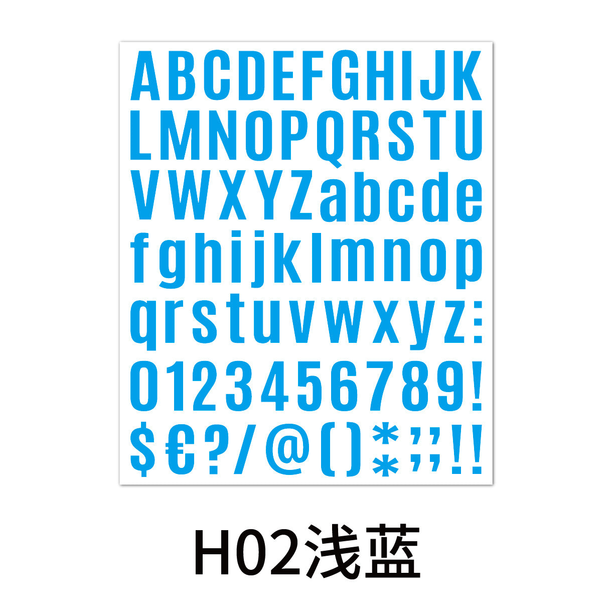 Black Letter Stickers 1inch Combinable Water Bottle Letter Stickers Kawaii Stickers