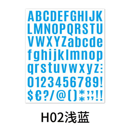 Black Letter Stickers 1inch Combinable Water Bottle Letter Stickers Kawaii Stickers