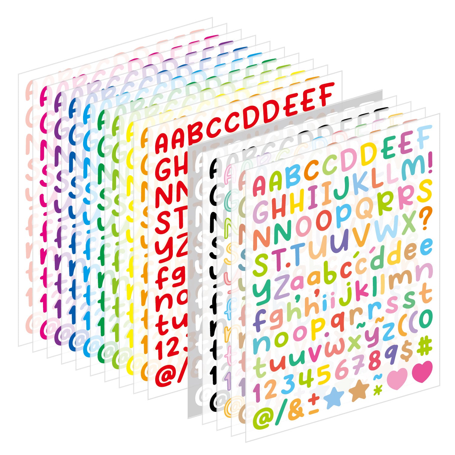 10PCS 0.5 Inch English Alphabet Stickers Small Size Decorative Scrapbook Letter Stickers Waterproof Stickers Kawaii Stickers