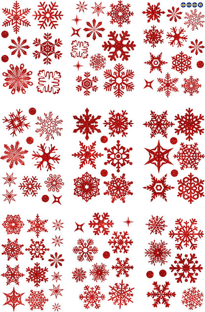 ❄️ Snowflake Window Stickers – Christmas Holiday Decorations for Windows, Shops & Homes 🎄 C 20*30*9 Kawaii Stickers