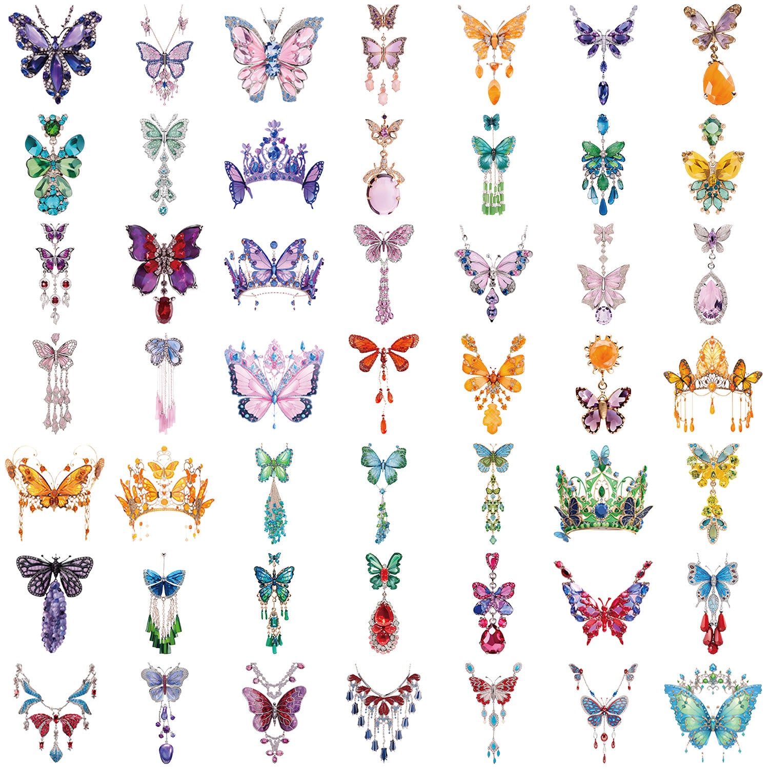 50pcs Transparent Butterfly Stickers 🦋 Waterproof PET, Reusable Planner & Water Bottle Decals Kawaii Stickers