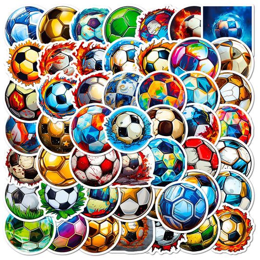 Football Stickers – 50Pcs– For Water Bottles, Laptops, Skateboards, Suitcases, Phones – Kawaii Stickers Kawaii Stickers