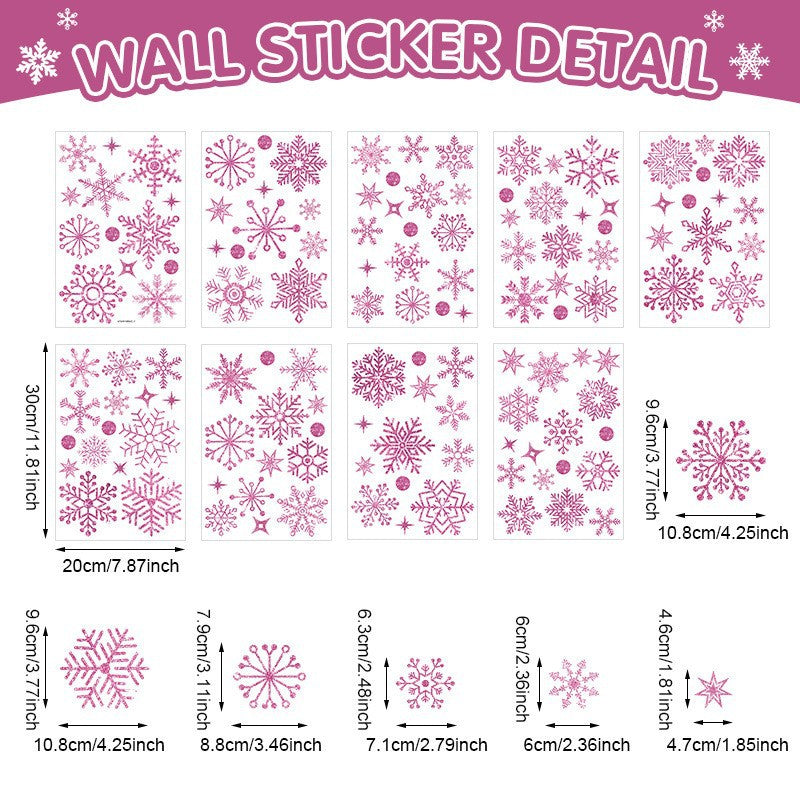 🎄 White Snowflake Window Stickers – Christmas Glass Decals for Festive Holiday Decor 🎄 G*8PCS as Shown in the Figure Kawaii Stickers