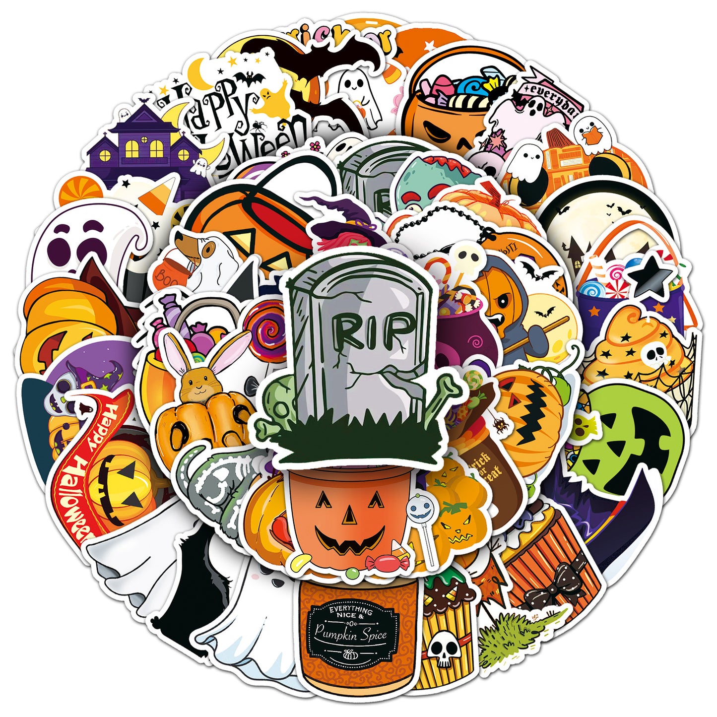 Halloween stickers – 100 Cute Spooky Waterproof Halloween Sticker Pack 🎃