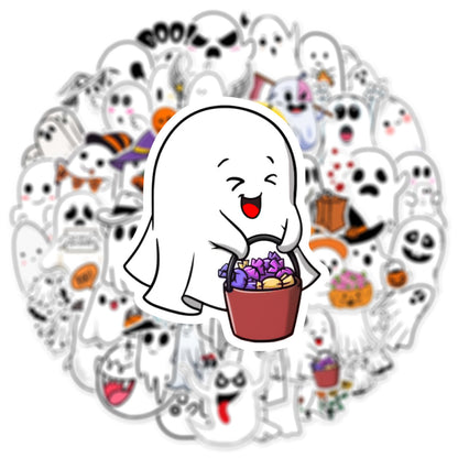 Halloween Stickers Kawaii Stickers Ghost Decals (50pcs)