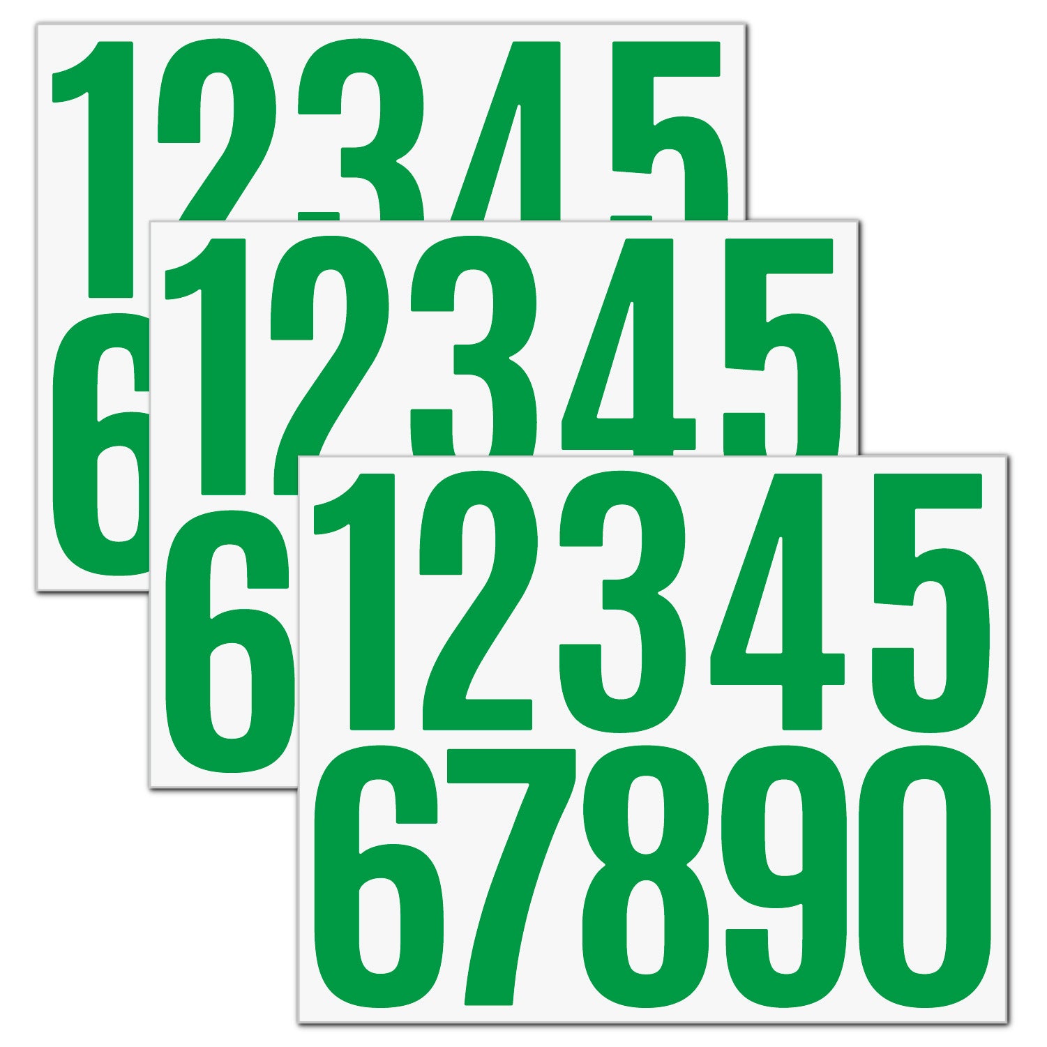 3inch Alphabet Number Stickers Car Mailbox Logo Waterproof Stickers Large Letter Stickers Numbers-Green*# 21*16.8cm Kawaii Stickers