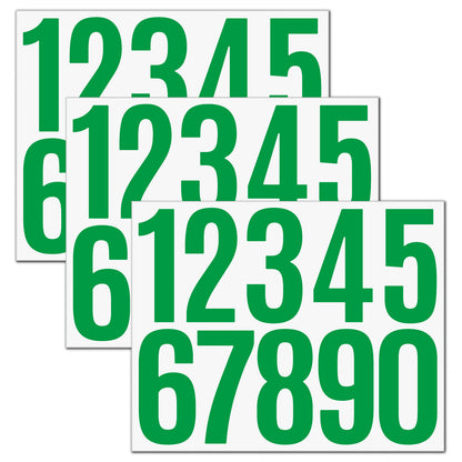 3inch Alphabet Number Stickers Car Mailbox Logo Waterproof Stickers Large Letter Stickers Numbers-Green*# 21*16.8cm Kawaii Stickers