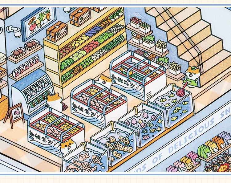 3D DIY Sticker – Three-Layer Miniature Fantasy House – Scrapbook & Craft Decoration – Kawaii Stickers Kawaii Stickers