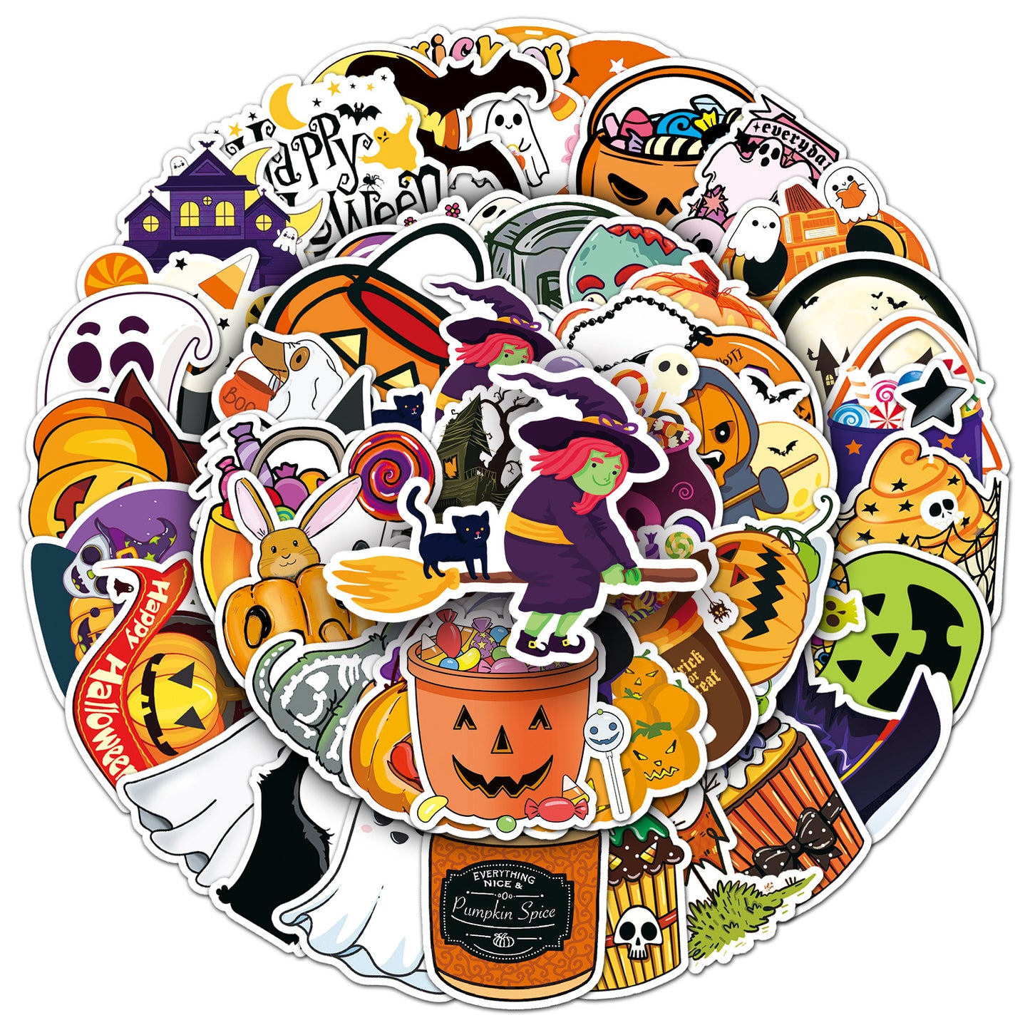 Halloween stickers – 100 Cute Spooky Waterproof Halloween Sticker Pack 🎃